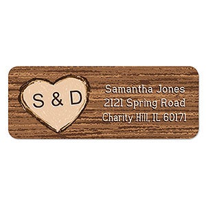 Heart Initials Return Address Labels - 23132