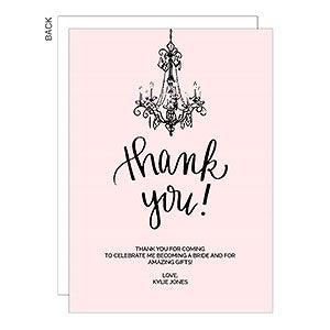 Chandelier Bachelorette Thank You Cards - 23145