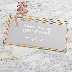 Inspirational Beauty Personalized Mirrored Vanity Tray - 23175