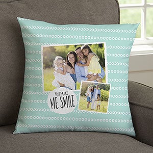 Favorite Memories Personalized 14 Photo Velvet Throw Pillow - 23177-SV