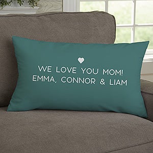 Mother Acronym Personalized Lumbar Velvet Throw Pillow - 23180-LBV