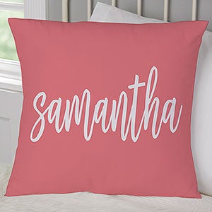 Scripty Style Personalized 18-inch Velvet Throw Pillow - 23182-LV