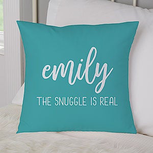 Scripty Style Personalized 14-inch Velvet Throw Pillow - 23182-SV