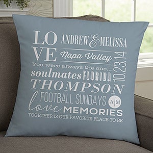 Better Together Personalized 18 Velvet Throw Pillow - 23183-LV
