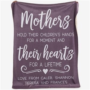 Mothers Hold Their Childs Hand Personalized 60x80 Sherpa Blanket - 23184-SL