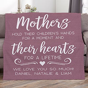 Mothers Hold Their Childs Hand Personalized 50x60 Plush Fleece Blanket - 23184-F