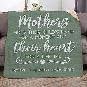 Mothers Hold Their Childs Hand Personalized 50x60 Sherpa Blanket - 23184-S