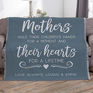 Mothers Hold Their Childs Hand Personalized 56x60 Woven Throw - 23184-A