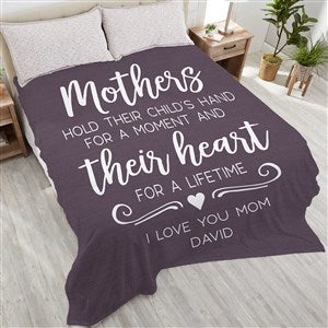 Mothers Hold Their Childs Hand Personalized 90x108 Plush King Fleece Blanket - 23184-K