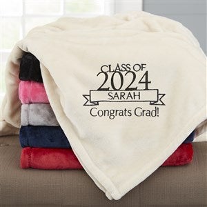 Graduation Personalized 60x80 Beige Fleece Blanket - 23202-LI