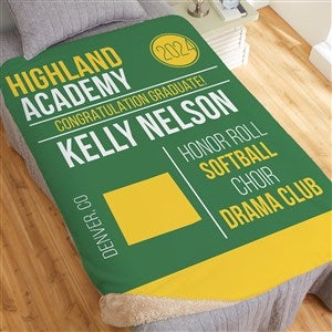 Graduation State Personalized 50x60 Sherpa Blanket - 23204-S
