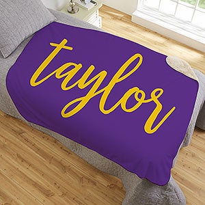 Graduation Scripty Style Personalized 50x60 Sherpa Blanket - 23207-S