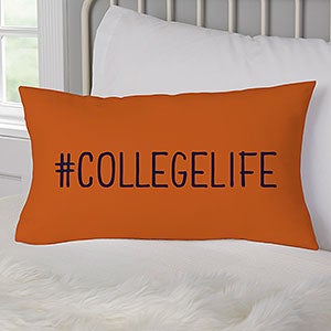 Graduation Scripty Style Personalized Lumbar Throw Pillow - 23208-LB