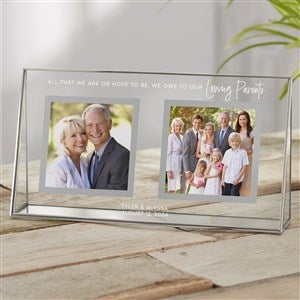 Loving Parents Personalized Wedding Double Photo Glass Frame - 23220-LP