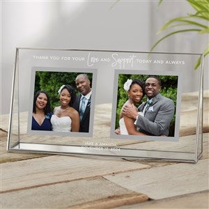 Love & Support Personalized Wedding Double Photo Glass Frame - 23220-LS