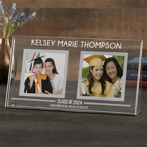 The Graduate Personalized Double Photo Glass Frame - 23222