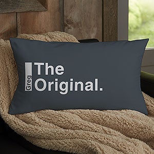 The Legend Personalized Lumbar Velvet Throw Pillow - 23251-LBV