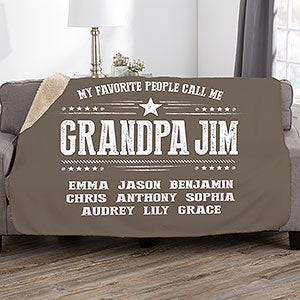 My Favorite People Call Me Personalized 50x60 Sherpa Blanket - 23253-S