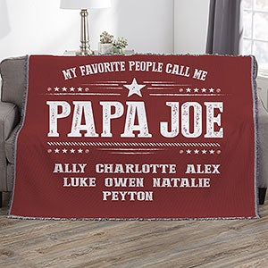 My Favorite People Call Me Personalized 56x60 Woven Throw - 23253-A