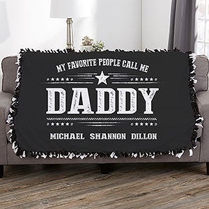 My Favorite People Call Me Personalized 50x60 Tie Blanket - 23253-T