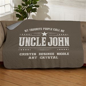 My Favorite People Call Me Personalized 50x60 Quilted Blanket - 23253-Q