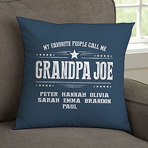 My Favorite People Call Me Personalized 14-inch Velvet Pillow - 23254-SV