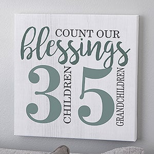 Count Your Blessings 20x20 Canvas Print - 23300-L