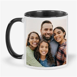 Family Photo Personalized Black Coffee Mug - 23319-B