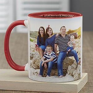Family Photo Personalized Red Coffee Mug - 23319-R