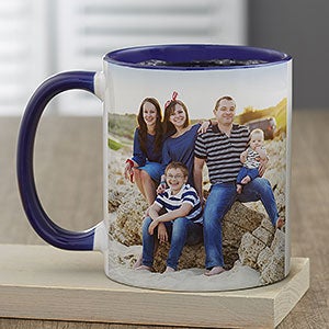 Family Photo Personalized Blue Coffee Mug - 23319-BL