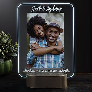 Romantic Couple Personalized Light Up Glass LED Picture Frame - 23320