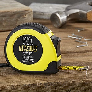 Personalized Tape Measure - Dad Raised Fist Hand Tape Measure