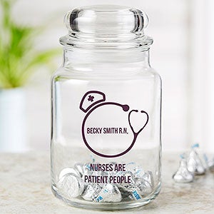 Nurse Icon Personalized Treat Jar - 23345