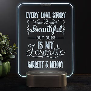 Love Quotes Personalized Light Up LED Glass Keepsake - 23354