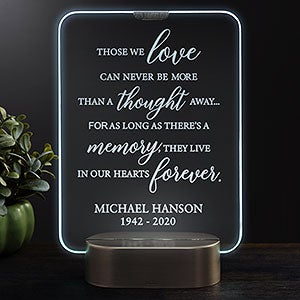 Personalized Memorial Light Up LED Glass Keepsake - 23355