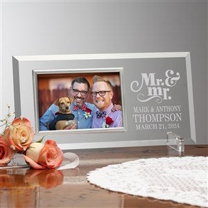 Mr & Mr Personalized Wedding Glass Picture Frame - 23388-MRMR