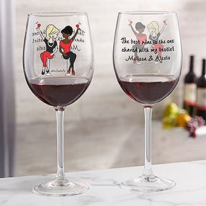 Best Friend Wine Lover philoSophies® Personalized Red Wine Glass - 23422-R