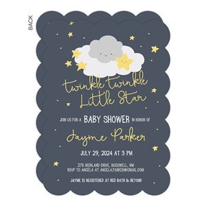 Twinkle, Twinkle Premium Baby Shower Invitation - 23425-P