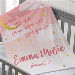 Beyond The Moon Personalized 30x40 Plush Fleece Baby Blanket - 23434-B