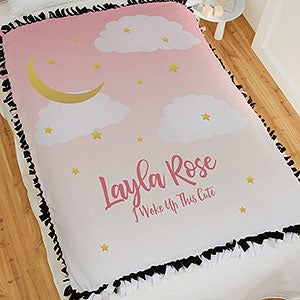 Beyond The Moon Personalized 50x60 Tie Blanket - 23434-T