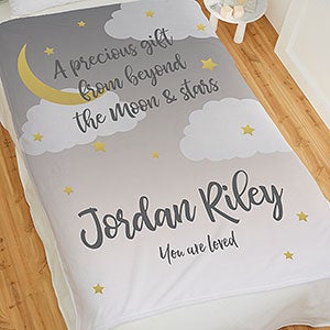 Beyond The Moon Personalized 50x60 Fleece Baby Blanket - 23434-F