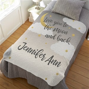 Beyond The Moon Personalized 50x60 Quilted Blanket - 23434-Q