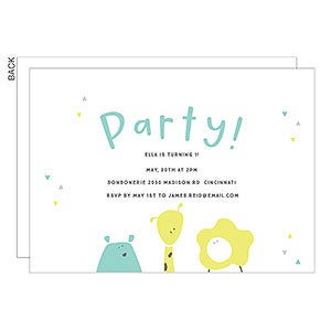 Kid Animals Party Invitation - 23442
