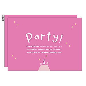 Unicorn Kids Party Invitation - 23445