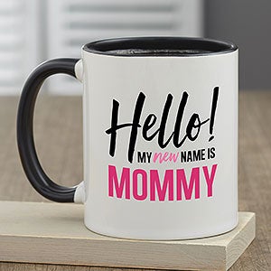 Personalized Pregnancy Announcement Mug for Her - Black - 23492-B