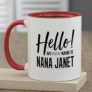 Personalized Pregnancy Announcement Mug for Her - Red - 23492-R