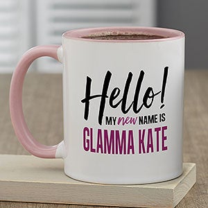 Personalized Pregnancy Announcement Mug for Her - Pink - 23492-P