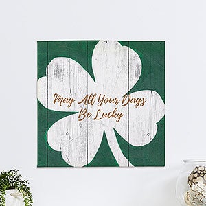 Luck Of The Irish 12x12 Personalized Canvas Print - 23495-S
