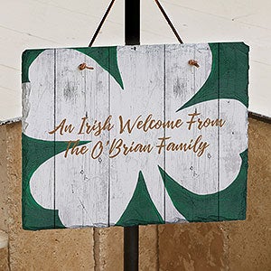 Luck Of The Irish Personalized Slate Plaque - 23500