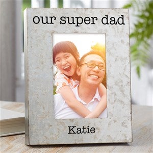 I Love Dad 4x6 Galvanized Metal Box Picture Frame - 23544-4x6